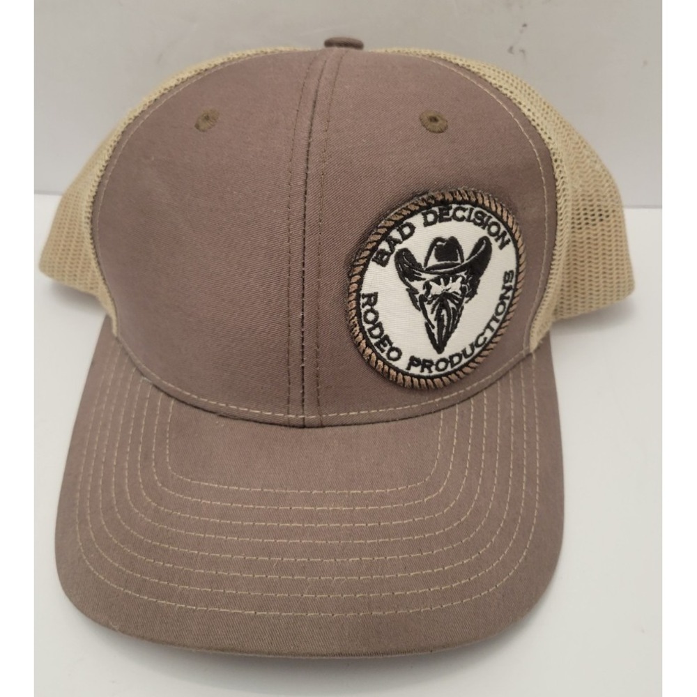 Bad Decision Rodeo Productions Richardson 112 Trucker Hat Brown Snapback